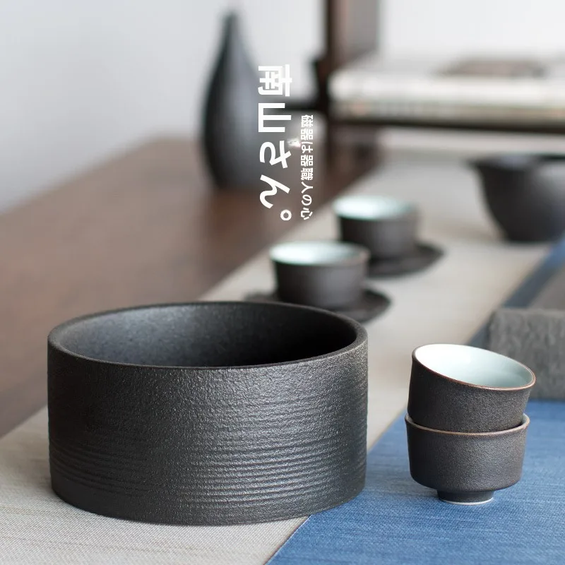 黒陶製茶洗茶具：日式禅風の大サイズ手作り品の実用性と使い方