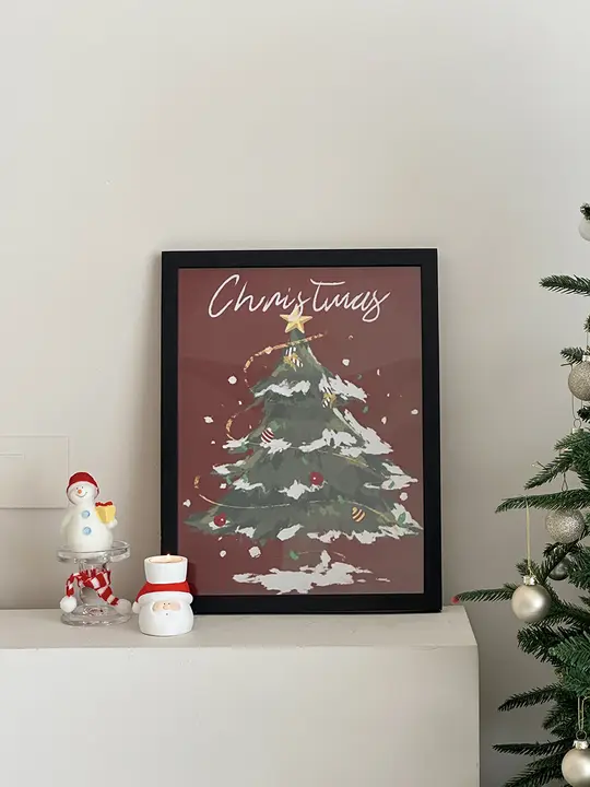 ウォールアート クリスマスツリー おしゃれ インテリアアート リビング ダイニング ソファ背景 ホリデー ギフト プレゼント