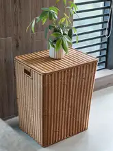 洗濯かご 大サイズ バスルーム ラタン風 洗濯 収納