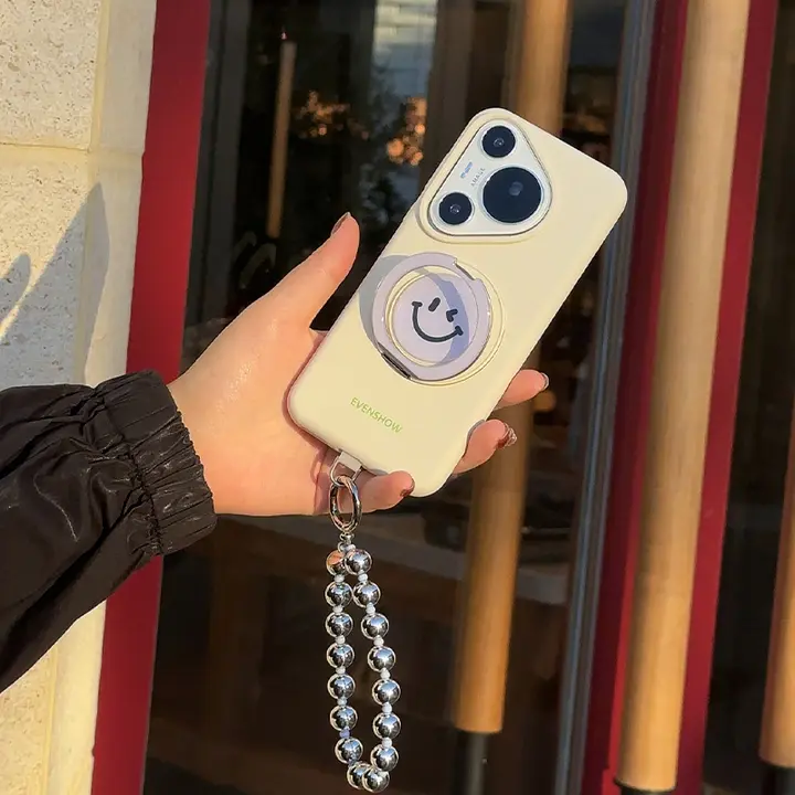 液状シリコン製スマートフォンケース【スタンド付き・ハンドストラップ・カップル向けデザイン】
