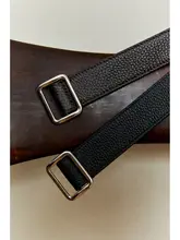 牛革製 ライチ模様の極簡デザインベルト【スクエアバックル】
