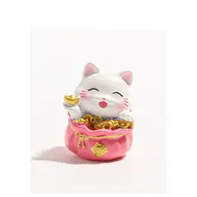 可愛い招財猫デスクトップ装飾【オフィス・車載用・プレゼントに最適】