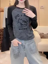 大きいサイズのカジュアル長袖Tシャツ【春用・コットン・体型カバー・スリム効果】（セットアップ対応）