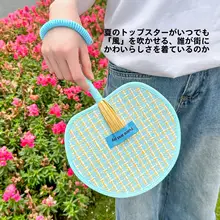 手作りの編み込みうちわ【可愛い・持ち運び便利・耐久性あり】