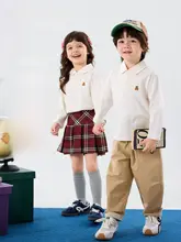 子供用 半袖ポロシャツ【綿100%・夏用・男女兼用・ホワイト】