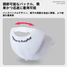 Li-Ning メンズスポーツキャップ【ホワイト・ダックビル・黒いつば付き・夏用】