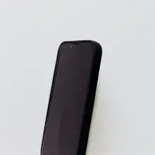 iPhone用 液状シリコンケース【衝撃吸収・ブラック・シンプルデザイン】