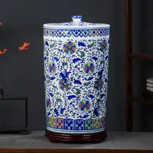 米缶 米タンク 油缶 お茶収納容器 家庭用 陶器 防湿 密閉 蓋付き 20/50斤装
