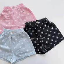 女児用夏用ショートパンツ【風通しの良い薄手・カジュアルデザイン】（セットアップ対応）