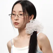 韓国風ドット柄ヘアゴム【透け感・夏にぴったり】