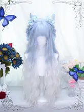 ロリータ長巻き髪ウィッグ【自然なグラデーション・全頭セット・JKスタイル】