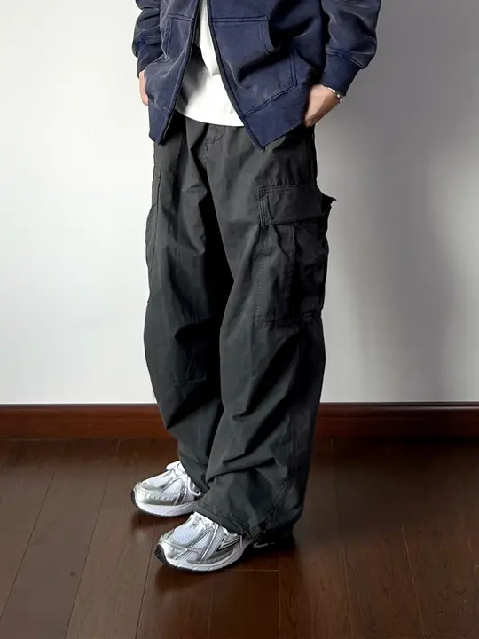 NOSD by BUllSHITLAB 24FW ウォッシュ加工ベルテッドカーゴパンツ