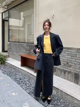 カジュアルニットベスト【無地・ラウンドネック・重ね着タイプ・春用】