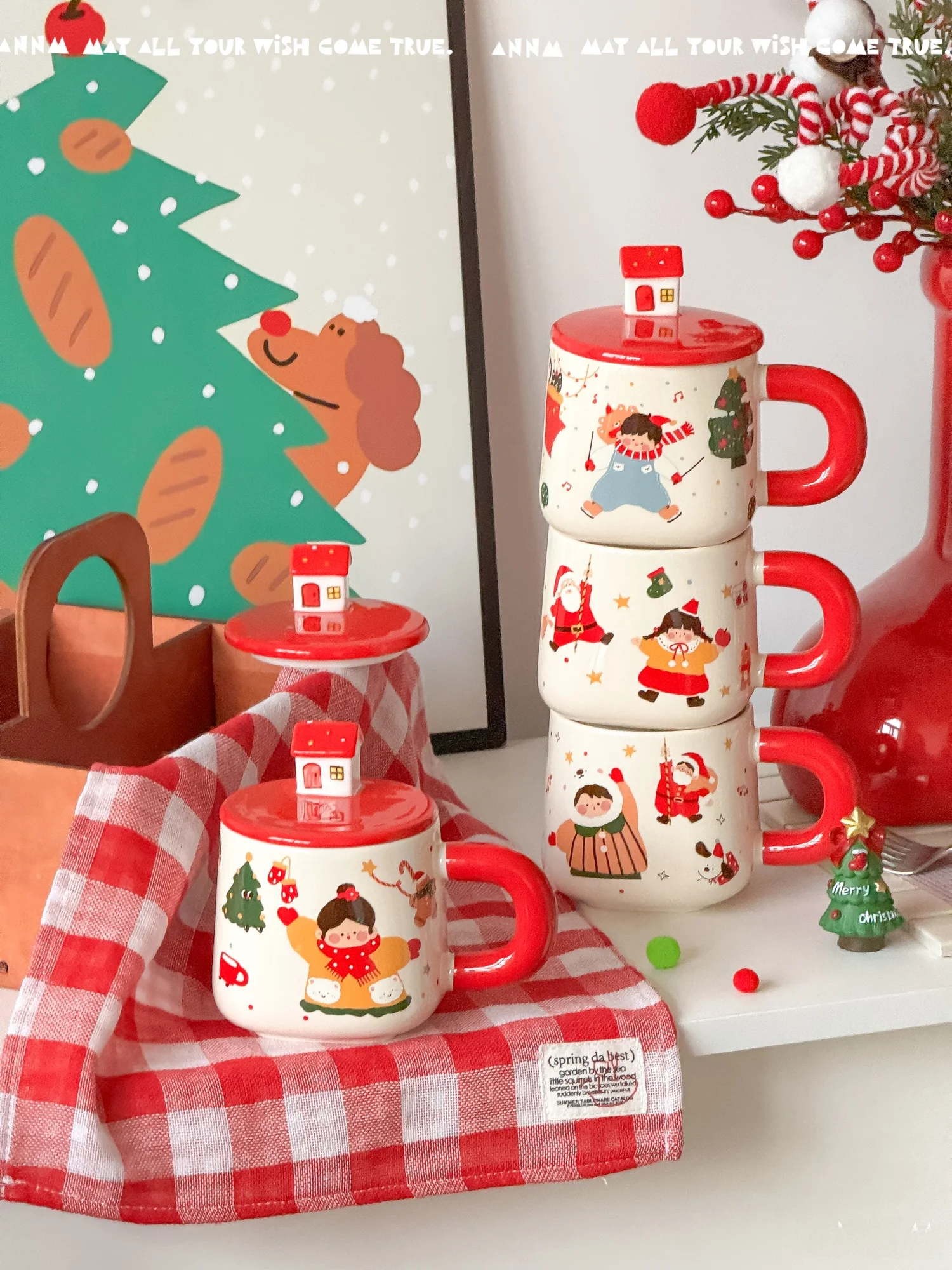 可愛いサンタクロースデザインのカップ：クリスマスギフトに最適な陶器カップの実用性とシーン別活用法