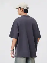 グラデーションデザインの綿100% Tシャツ【メンズ・半袖・ルーズフィット】