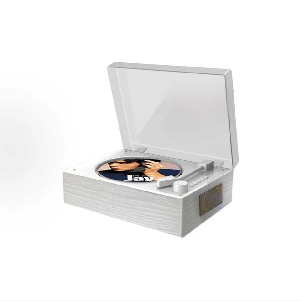 レトロデザインのCDプレーヤー【Bluetooth対応・ポータブル・誕生日ギフトに最適】