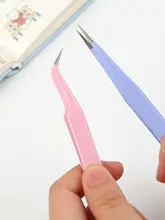 カラフル手帳用ピンセット【曲がった先端・和紙テープ・ステッカー用・手帳ツール】