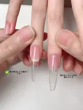高透過率クリスタルネイルチップ【ロングシャープ・全貼り・マニキュア用】