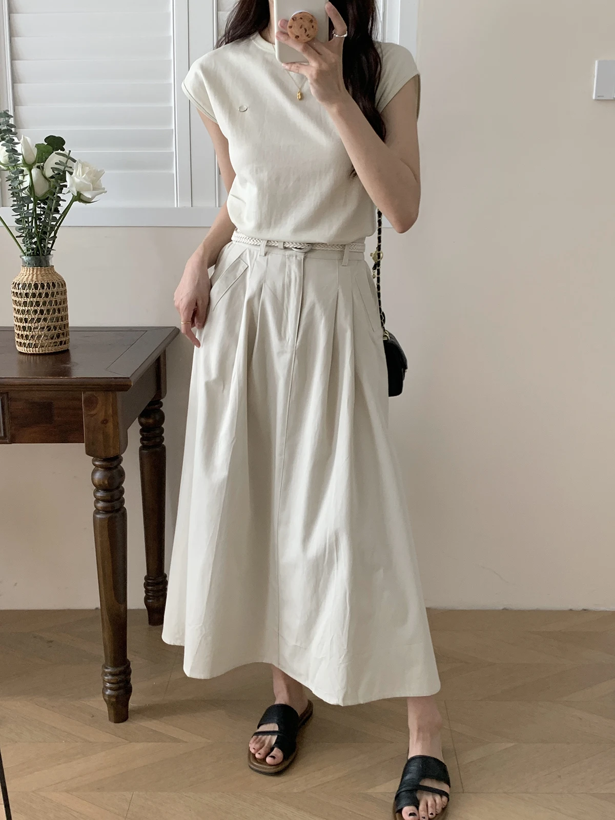 大人可愛い服 40代コーデ｜心を癒すハイウエストスカートの選び方と実測ガイド