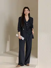 極上の柔らかさ！シンプルなデザインのスーツジャケットとパンツ【ビジネス・大きいサイズ対応・三点セット（セットアップ対応）】