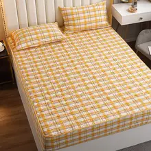 全棉製 夹棉ベッドカバー【防塵・防滑対応・全包】