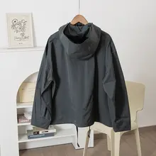 ユニセックス 軽量カンガルーコート【レトロ・ワイドシルエット・工装デザイン】