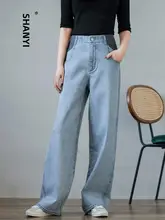 春夏用ストレートデザインデニムパンツ【フィット・ウエストゴム・ワイドレッグ】（セットアップ対応）