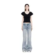 Tシャツ レディース 半袖 フリル ショート丈 甘辛MIX フェミニン 着回し