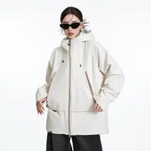 三合一デザインの秋冬用アウトドアジャケット【防風・防水・レディース】（セットアップ対応）