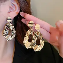 不規則ジオメトリックデザインのパーティー用イヤリング【銀製・エレガント・豪華】