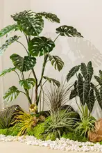 リアルなグリーンの造景用観葉植物【バルコニー装飾・インテリア用】