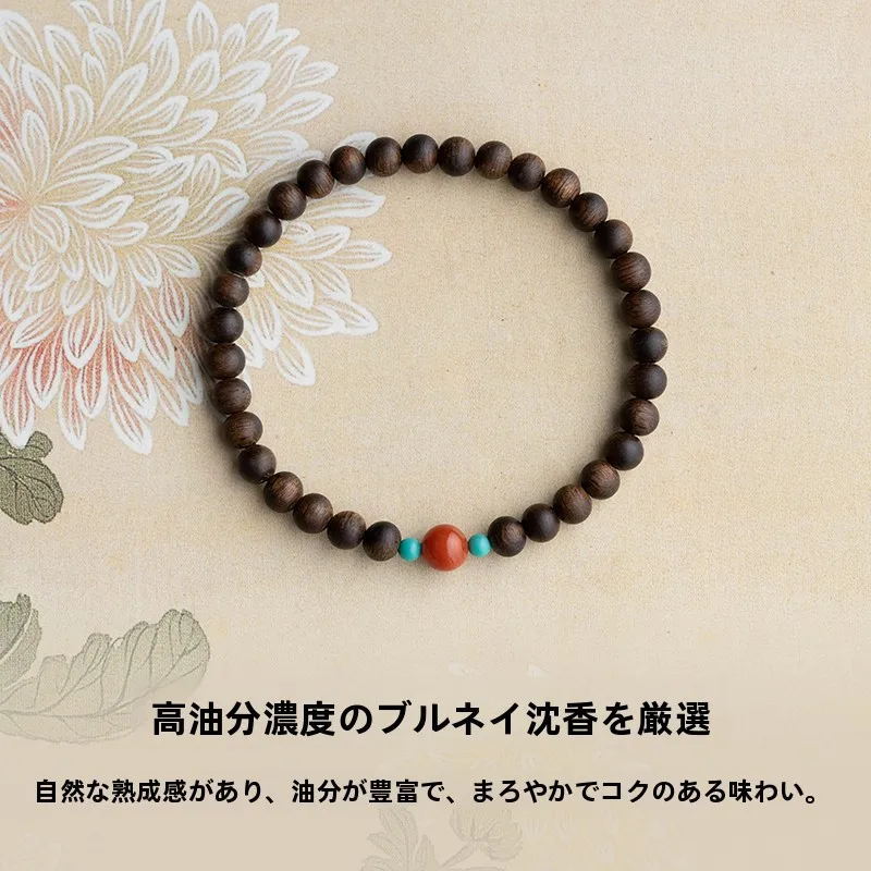 文莱産 沈香手串の特徴と実用性：天然黒油木質の重ね付け用ブレスレット