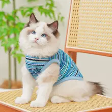 春夏用の通気性のある編み込みベスト【多色・小中型犬用】（セットアップ対応）