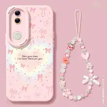 Vivo対応 スマートフォンケース【女性用・全包・防摔・シリコン製・バタフライデザイン】