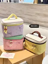 化粧品ポーチ レディース 仕切り付き 手提げ 持ち運び便利 旅行 外出 整理整頓 上品
