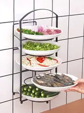 穴あけ不要の手提げ式キッチン調理ラック【収納・配菜トレー付き】