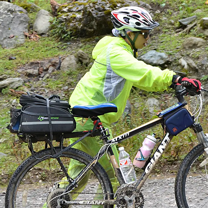 ロックブラザーズ 自転車用レインコートセット【男女兼用・薄手・透湿・携帯便利】
