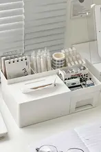 多機能ティッシュボックス【リモコン収納・デスク用・オフィス向け】