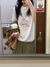 夏のカジュアル通勤用 プリントTシャツ【コットン・フィット・ラウンドネック・短袖】