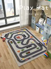 カラフルな子供用ゲームマット【交通・駐車場デザイン・学習用・リーディングエリア向け】
