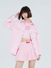 春夏向け可愛いデザインのビンテージ風デニムジャケット【大きいサイズ・レディース】