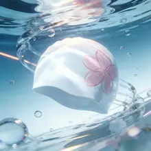 361° 大きめサイズのシリコン製水泳キャップ【防水・長髪対応・可愛いデザイン】