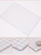 バーベキューグリル ステンレス スチール メッシュ グリル 肉用 グリッド 長方形 グリル 網