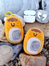 ユニークな象抜蛤毛糸製ヘッドフォンケース付きキーホルダー【愉快な海鮮デザイン・ストラップ付き】