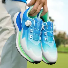 pgm 夏用通気性ゴルフシューズ【スポーティー・ボタン式シューレース・男性用】