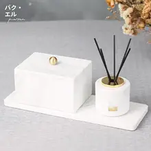 メイクアップテーブル用 コットン・綿棒収納ボックス【高級感・アクセサリー整理・歯間ブラシ収納】