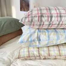 枕カバー 綿100% チェック柄 インスタ映え おしゃれ 家庭用