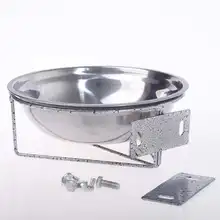 ペット用犬食器【固定可能なスタンド付き・厚みと深さのあるステンレス製・取り付け式】