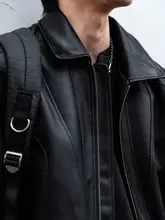 ライダースジャケット メンズ 型押しレザー デコンストラクション ボックスシルエット 短丈 アメカジ ヴィンテージ 上品 バイカー トレンド