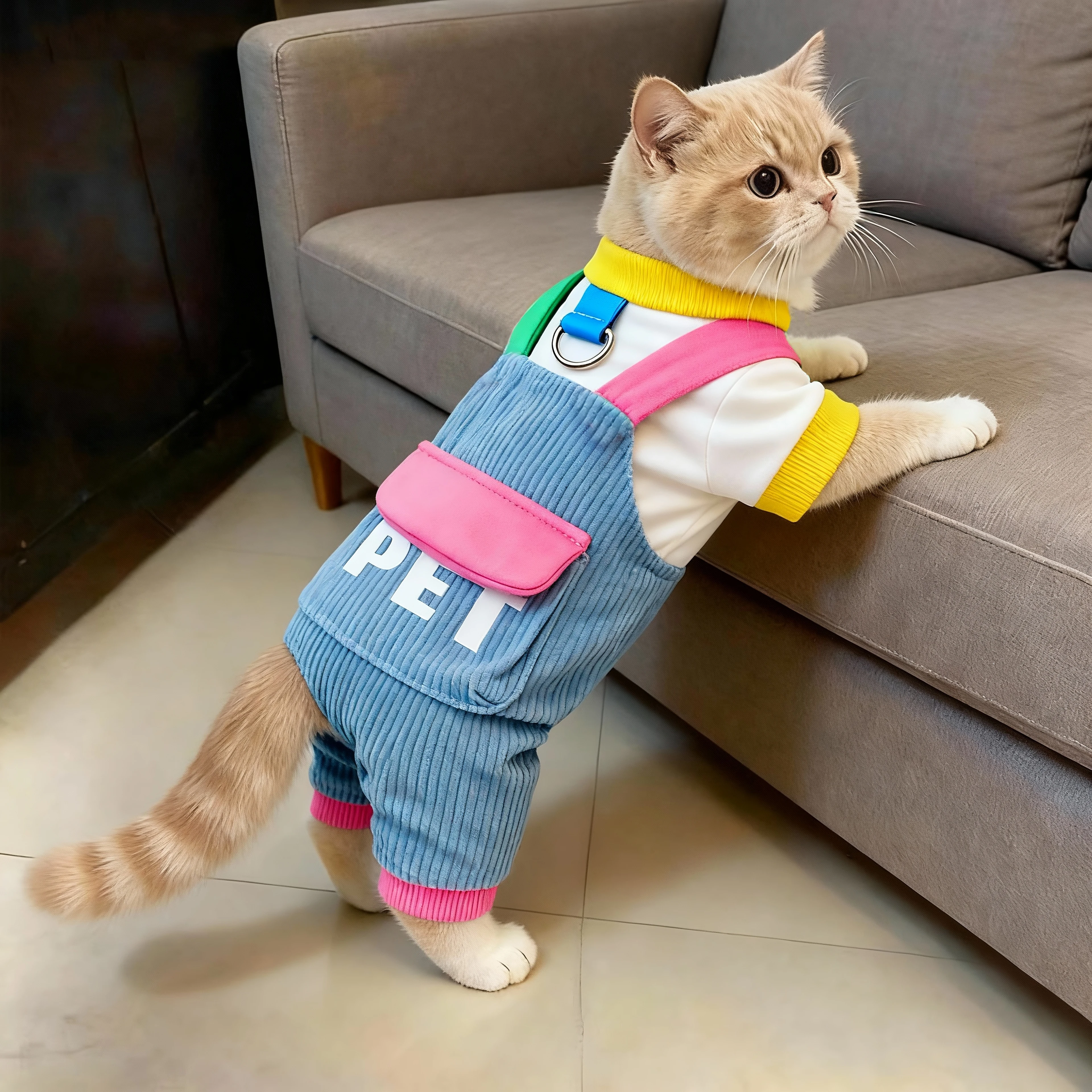 猫の冬の日常を彩る、抜けにくいサスペンダーパンツはどれがおすすめ？